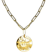 Beach Tag Charm Necklace – 18k Gold Plated - Lisi Lerch