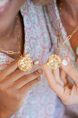 Beach Tag Charm Necklace – 18k Gold Plated - Lisi Lerch