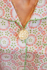 Beach Tag Charm Necklace – 18k Gold Plated - Lisi Lerch