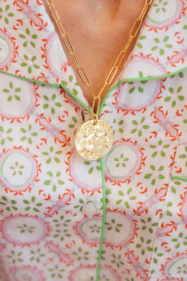 Beach Tag Charm Necklace – 18k Gold Plated - Lisi Lerch