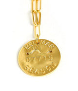 Beach Tag Charm Necklace – 18k Gold Plated - Lisi Lerch