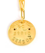 Beach Tag Charm Necklace – 18k Gold Plated - Lisi Lerch