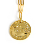 Beach Tag Charm Necklace – 18k Gold Plated - Lisi Lerch