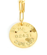 Beach Tag Charm Necklace – 18k Gold Plated - Lisi Lerch