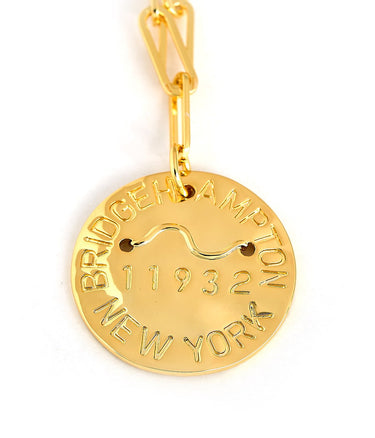 Beach Tag Charm Necklace – 18k Gold Plated - Lisi Lerch