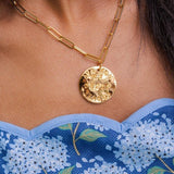 Beach Tag Charm Necklace – 18k Gold Plated - Lisi Lerch