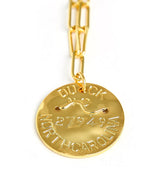 Beach Tag Charm Necklace – 18k Gold Plated - Lisi Lerch