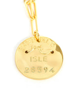 Beach Tag Charm Necklace – 18k Gold Plated - Lisi Lerch