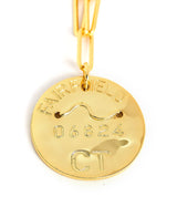 Beach Tag Charm Necklace – 18k Gold Plated - Lisi Lerch
