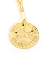Beach Tag Charm Necklace – 18k Gold Plated - Lisi Lerch