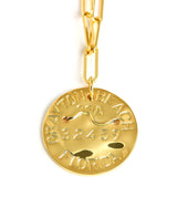 Beach Tag Charm Necklace – 18k Gold Plated - Lisi Lerch