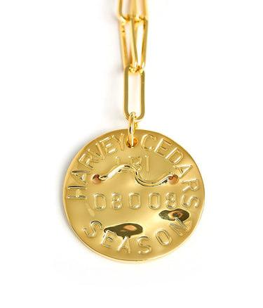 Beach Tag Charm Necklace – 18k Gold Plated - Lisi Lerch