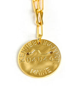Beach Tag Charm Necklace – 18k Gold Plated - Lisi Lerch