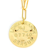 Beach Tag Charm Necklace – 18k Gold Plated - Lisi Lerch