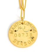 Beach Tag Charm Necklace – 18k Gold Plated - Lisi Lerch