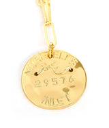 Beach Tag Charm Necklace – 18k Gold Plated - Lisi Lerch