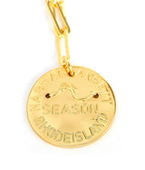 Beach Tag Charm Necklace – 18k Gold Plated - Lisi Lerch