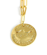 Beach Tag Charm Necklace – 18k Gold Plated - Lisi Lerch