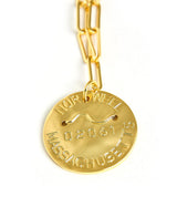 Beach Tag Charm Necklace – 18k Gold Plated - Lisi Lerch