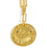 Beach Tag Charm Necklace – 18k Gold Plated - Lisi Lerch