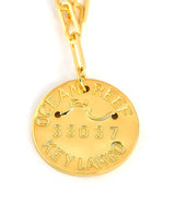 Beach Tag Charm Necklace – 18k Gold Plated - Lisi Lerch