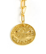 Beach Tag Charm Necklace – 18k Gold Plated - Lisi Lerch