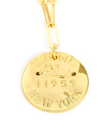 Beach Tag Charm Necklace – 18k Gold Plated - Lisi Lerch