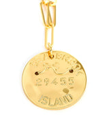 Beach Tag Charm Necklace – 18k Gold Plated - Lisi Lerch