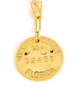 Beach Tag Charm Necklace – 18k Gold Plated - Lisi Lerch