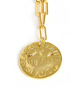 Beach Tag Charm Necklace – 18k Gold Plated - Lisi Lerch