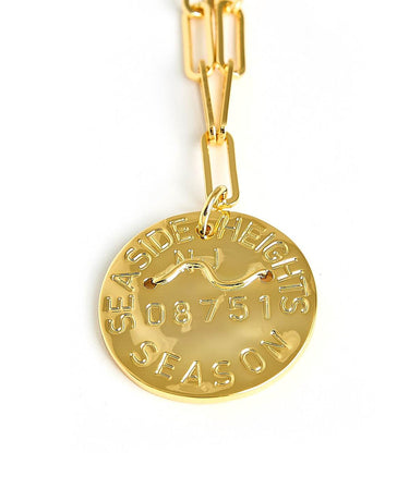 Beach Tag Charm Necklace – 18k Gold Plated - Lisi Lerch