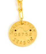 Beach Tag Charm Necklace – 18k Gold Plated - Lisi Lerch