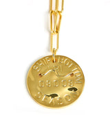 Beach Tag Charm Necklace – 18k Gold Plated - Lisi Lerch