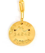 Beach Tag Charm Necklace – 18k Gold Plated - Lisi Lerch
