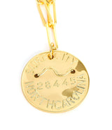 Beach Tag Charm Necklace – 18k Gold Plated - Lisi Lerch