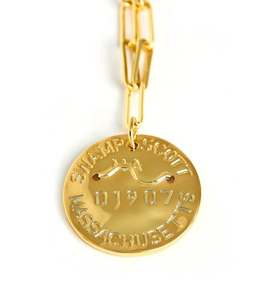 Beach Tag Charm Necklace – 18k Gold Plated - Lisi Lerch