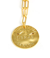 Beach Tag Charm Necklace – 18k Gold Plated - Lisi Lerch