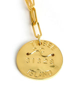 Beach Tag Charm Necklace – 18k Gold Plated - Lisi Lerch