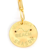 Beach Tag Charm Necklace – 18k Gold Plated - Lisi Lerch