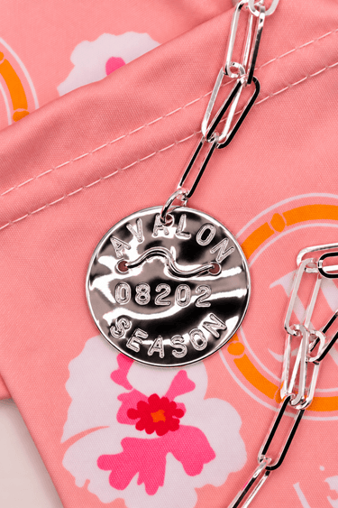 Beach Tag Charm Necklace – Sterling Silver Plated - Lisi Lerch