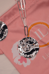 Beach Tag Charm Necklace – Sterling Silver Plated - Lisi Lerch