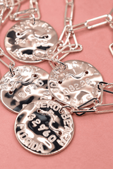 Beach Tag Charm Necklace – Sterling Silver Plated - Lisi Lerch