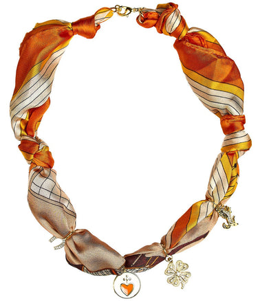 Bebe - Horse Orange Charm - Scarf Necklace - Lisi Lerch