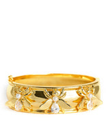 Bee Hinged Cuff - 18k Gold Plated - Lisi Lerch