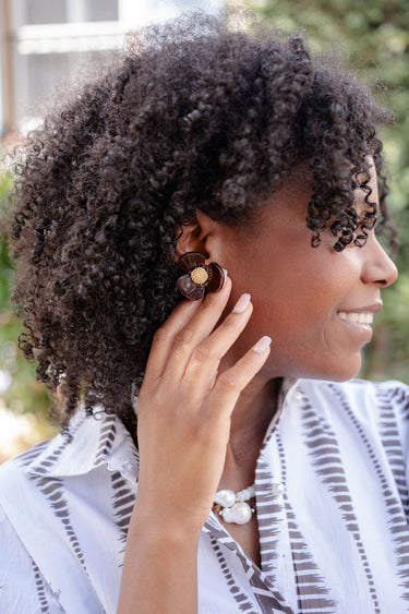 Bell Acrylic Flower Earring - Lisi Lerch