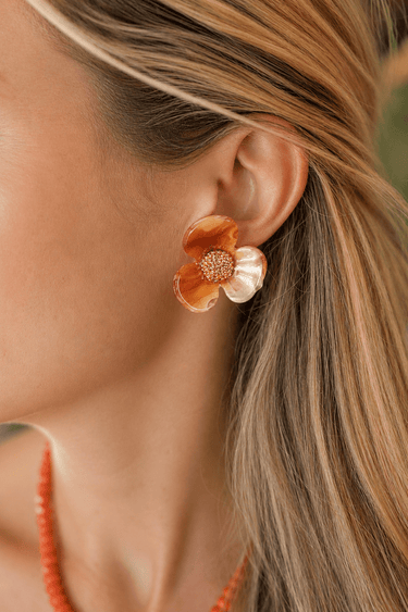 Bell Acrylic Flower Earring - Lisi Lerch