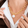 Betty Cotton Pearl Chain Necklace - Lisi Lerch