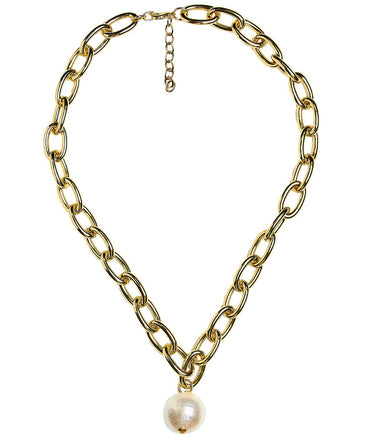 Betty Cotton Pearl Chain Necklace - Lisi Lerch