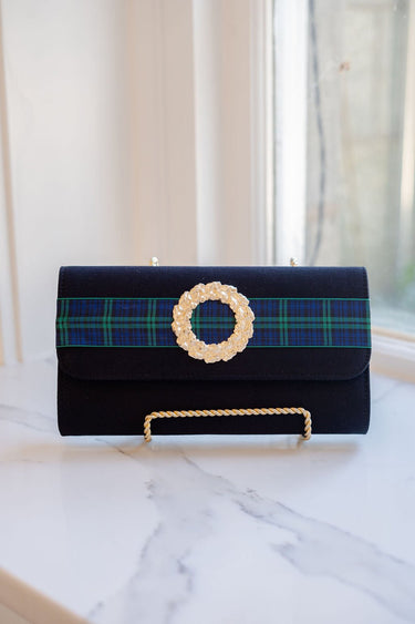 Black Avery - Black Watch Plaid Band - Large Wreath - Lisi Lerch