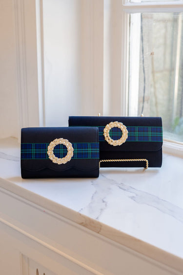 Black Avery - Black Watch Plaid Band - Large Wreath - Lisi Lerch